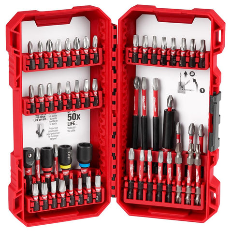 Milwaukee 48-32-4010 Shockwaze 54 Pc. Piece Driver Bit Set 1/4" Hex Shank Size