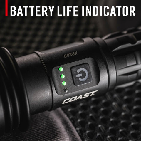 Coast XP20R 4000 Lumen USB-C Rechargeable LED Flashlight Pure Beam Slide Focus