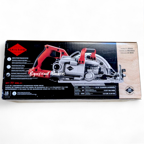 SKILSAW SPT77WML-01 15-Amp 7-1/4-Inch Lightweight Worm Drive Circular Saw Silver