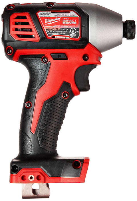 Milwaukee 2656-20 M18 1/4" Cordless Battery Hex Impact Driver 2.0 AH Batteries