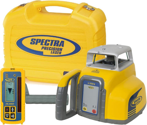 Spectra Precision LL300N Self-Leveling Laser Level Kit HL450 Receiver Clamp