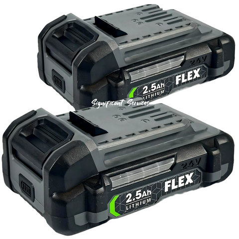 FLEX FX0111 24V 2.5Ah Stacked Lithium Ion Cordless Battery Packs 2 Pack
