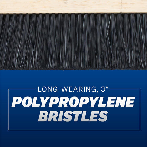 MARSHALLTOWN 848 48 Inch Wood Backed Concrete Broom, Polypropylene Bristles, Made in The USA