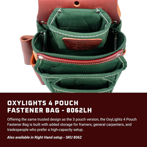Occidental Leather 8062LH Left Hand Oxy Lights 4 Pouch Tool Fastener Bag