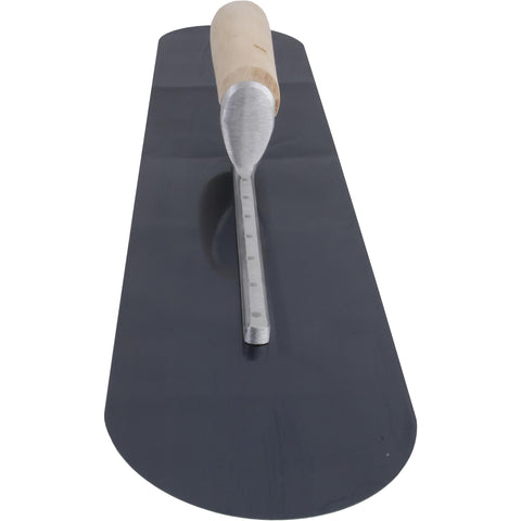 MARSHALLTOWN MXS205BR Fully Rounded Concrete Finishing Trowel, Blue Steel Blade, Wood Handle, 20 x 5, Made in The USA