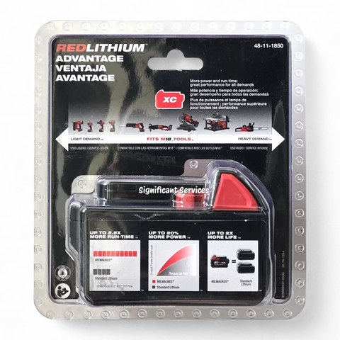 Milwaukee M18 REDLITHIUM XC5.0 18V 5.0Ah Battery Pack 48-11-1850 NEW IN PACKAGE