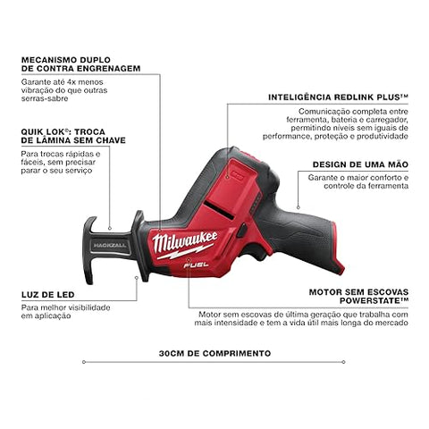 Brand New MILWAUKEE 2520-20 M12 12V Fuel Brushless Hackzall 6.0 Ah Battery Kit