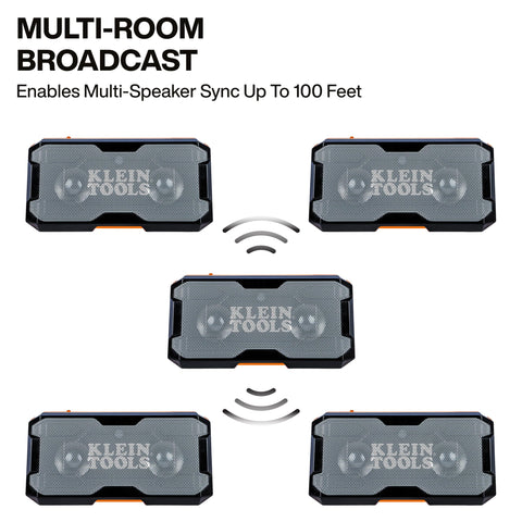KLEIN TOOLS 69365MB MODbox Bluetooth Speaker, Portable Wireless Speaker with Magnetic Mounting, Premium Audio with Bass Boost, IP67 Dust and Waterproof Rated, USB-C Charging with Built-in Power Bank
