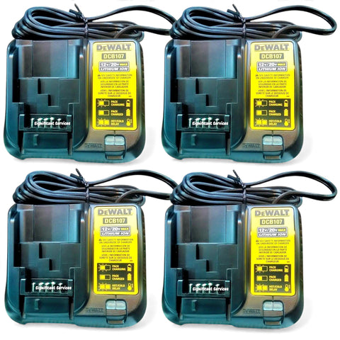 DeWALT DCB107 12V 20V 4 Pack Lithium-Ion Battery Charger Genuine OEM Fast Ship