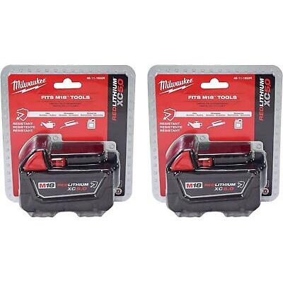 Milwaukee 48-11-1850R M18 18V 5Ah XC Extended Capacity Resistant Battery 2...
