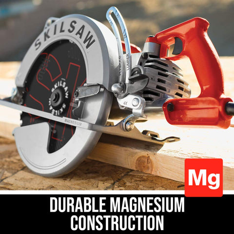 SKILSAW SPT70WM-01 15 Amp 10-1/4" Magnesium SAWSQUATCH Worm Drive Circular Saw