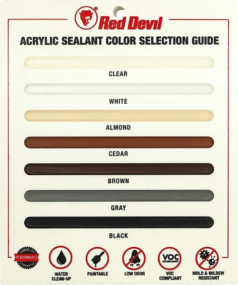 Red Devil 08462I RD Pro Construction Grade Siliconized Acrylic Sealant, 10.1 ...