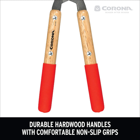 Corona HS 3911 Forged Hedge Shear 8-1/4" Wood Handle Limb Notch