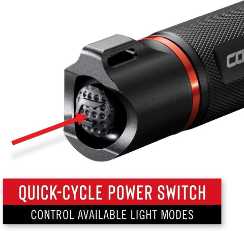 COAST HP7 650 Lumen Focusing LED Flashlight Slide Focus Beam Lock Durable