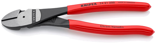 Knipex 74 21 200 SB High Leverage Diagonal Cutters 7,87" 12� angled in blister packaging