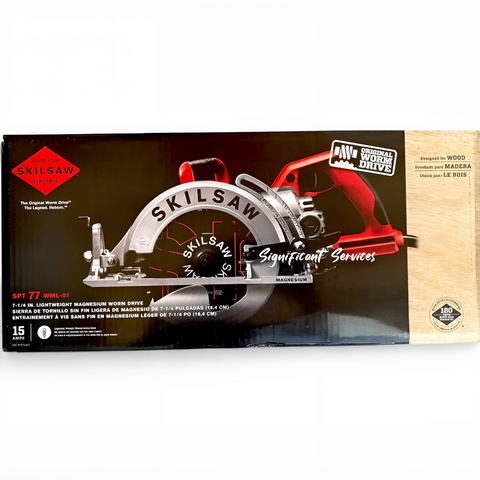 SKILSAW SPT77WML-01 15-Amp 7-1/4-Inch Lightweight Worm Drive Circular Saw Silver