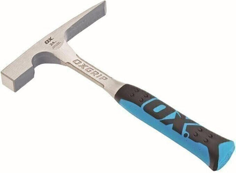 OX Tools OX-P082424 24oz Brick Hammer Forged Steel Head Non-Slip Grip Handle