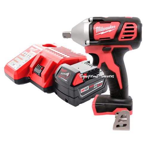 Milwaukee 2659-20 M18 1/2" Li-Ion Detent Pin 5.0 Ah Battery Impact Wrench Kit