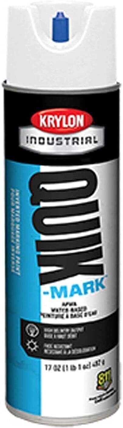 Krylon QUIK-MARK Inverted Marking Paint Water Based Brilliant White A03901004