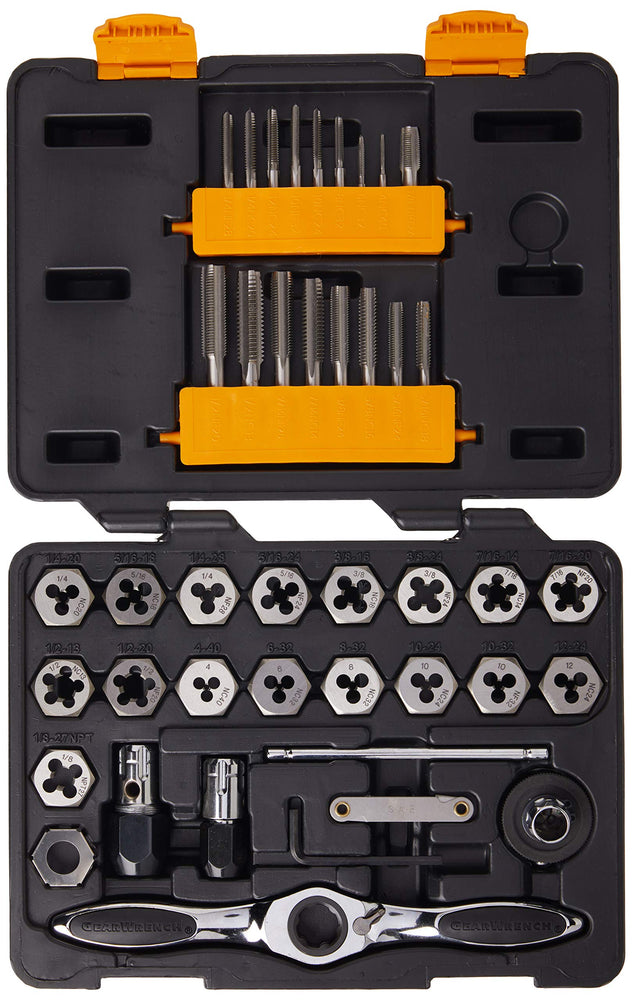 GEARWRENCH 42 Pc. SAE Ratcheting Tap and Die Set - 3885