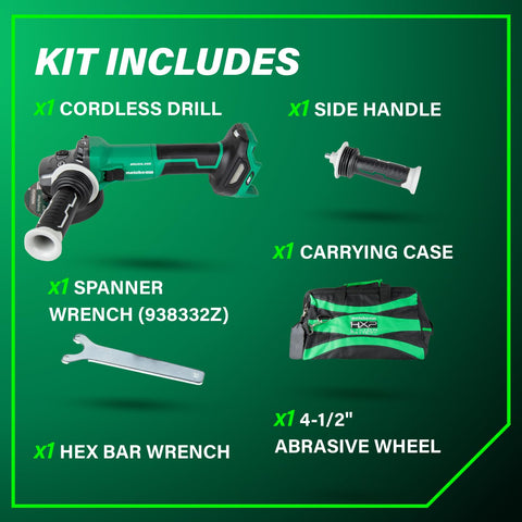 Metabo 36V Cordless Brushless 4-1/2" Variable Speed Angle Grinder G3612DVEQ6M