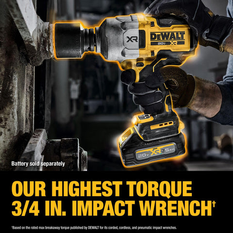 DEWALT DCF964B 20V MAX XR 3/4" Brushless High Torque Impact Wrench Hog Ring Anvil
