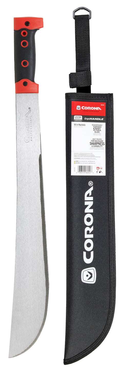 Corona MA13161 ErgoHandle Machete 18" Tempered Steel Nylon Sheath