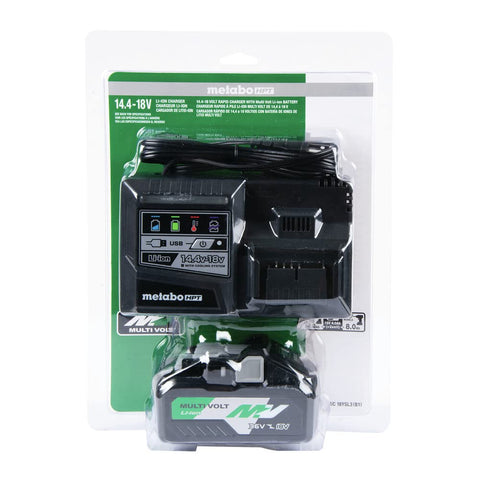 Hitachi Metabo HPT Multi Volt 36V/18V Lithium 4.0 Ah Battery Charger UC18YSL3B1M