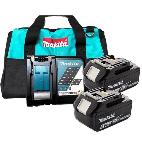 Makita BL1850BDC2 18V Battery and Rapid Optimum Charger Starter Pack (5.0Ah)
