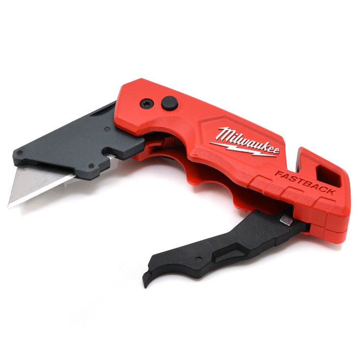 Milwaukee 48-22-1502 FASTBACK� Folding Utility Knife Razor Blade Storage Belt Clip