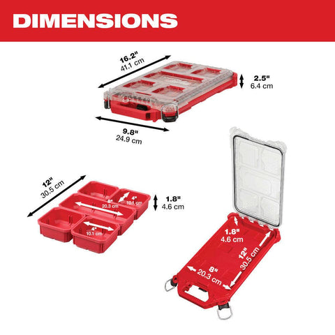 Milwaukee 48-22-8436 PACKOUT Small Parts Organizer 5 Compartment Low Profile Compact