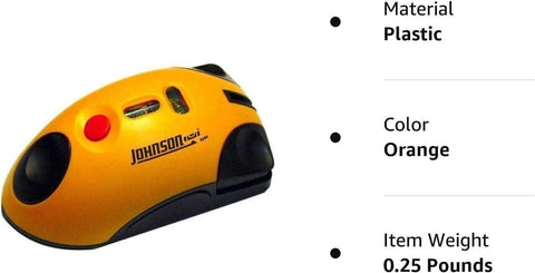 Johnson Level 9250 Laser Mouse Level Tool 30ft Self-Leveling Horizontal Vertical Line