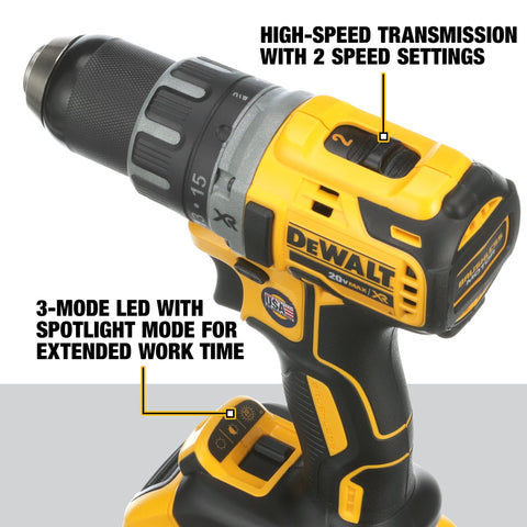 DeWALT DCD791 20V MAX XR Li-Ion 2.0 Ah Brushless Cordless 1/2
