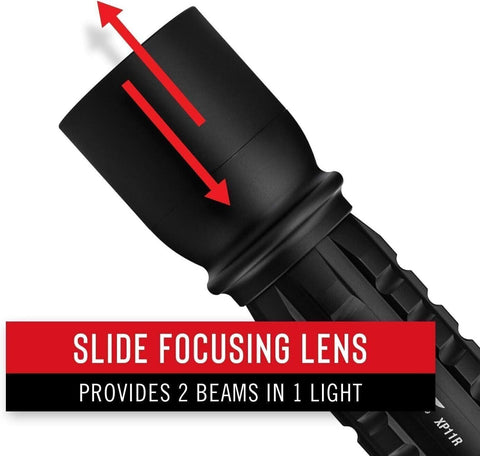 Coast XP11R Rechargeable LED Flashlight 2100 Lumens Dual Power Slide Focus IP54