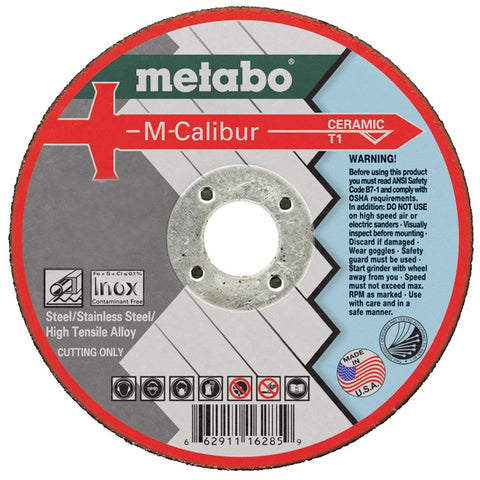 Metabo - Application: Steel/Stainless Steel - 6" x .045 x 7/8 - CA46U M-Calibur T1 (US616284000), Type 1 M-Calibur Slicer Cutting Wheels