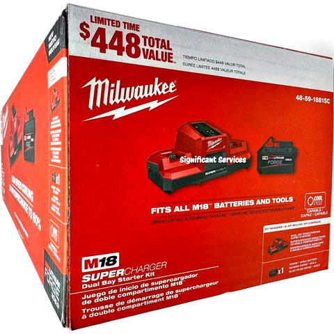 Milwaukee 48-59-1881SC M18 REDLITHIUM 8.0 Ah Forge Dual Bay Super Charger Kit