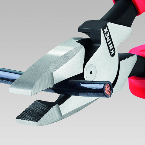 Knipex 09 02 240 9.5-Inch Ultra-High Leverage Lineman's Pliers, Red