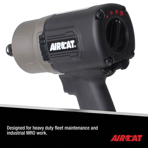 AIRCAT 1770XL 3/4" Pneumatic Impact Wrench 1,400 ft-lb Max Torque Composite