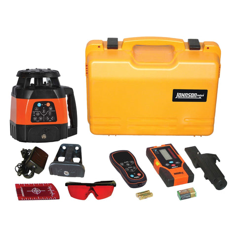 Johnson Level & Tool 40-6529 Electronic Self-Leveling Horizontal & Vertical Rotary Laser Kit, Red, 1 Kit