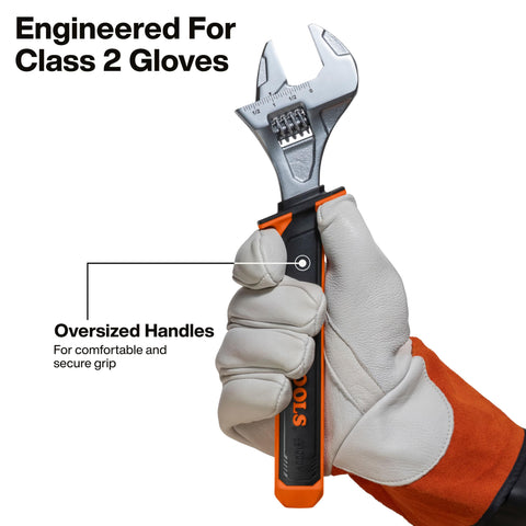 KLEIN TOOLS 47130INS 12-Inch Insulated Adjustable Wrench