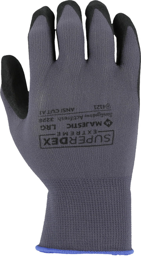 Majestic 3228 Industrial Glove Micro Foam Nitrile Palm Nylon Medium 12PK