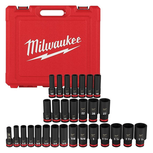 Milwaukee Socket IMP Set 6PT SAE&M 1/2IN 49-66-7016
