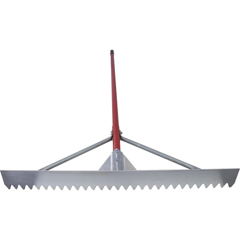 MARSHALLTOWN RED700101 Braced Asphalt Lute Rake, Sharp 36 Inch Blade, 72 Inch Aluminum Handle, Made in The USA