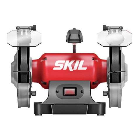 SKIL BI9502-00 3.0 Amp 8 In. Bench Grinder with Built-in Cooling Tray & LED Work