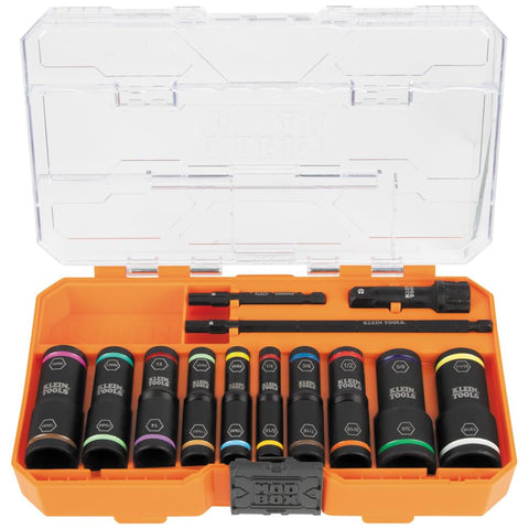 Klein Tools 65239 KNECT Flip-20 Deep Impact Socket Set SAE Metric MODbox