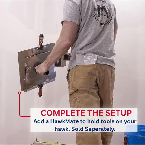 Marshalltown 5206D Plaster Hawk 13 in Magnesium Blade with Callus Preventer Handle