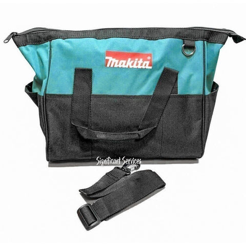 MAKITA Contractor Tool Bag Storage Case Outside Pockets 14" x 11" x 9" Strap