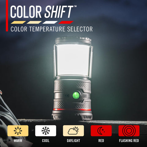 Coast EAL35R 1000 Lumen Voice-Controlled LED Emergency & Camping Area Lantern with Warm, Cool White, Day, Red & Red Flashing Mode, Power Bank Functionality - Ocean