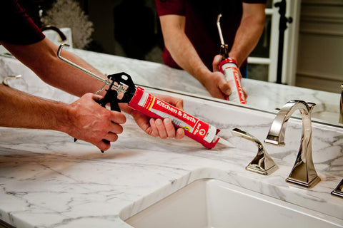 Red Devil 0887 Kitchen & Bath Low Odor 100% Silicone Sealant, A...