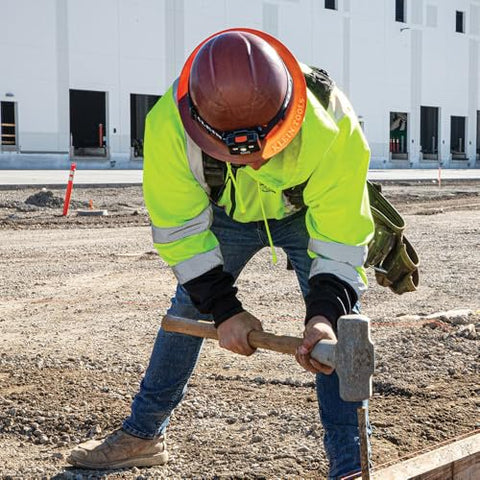 Klein Tools 60452 Hard Hat, Full Brim, Class G KONSTRUCT Series Hard Hat, Sweat-Wicking Sweatband, Top Pad, Brown